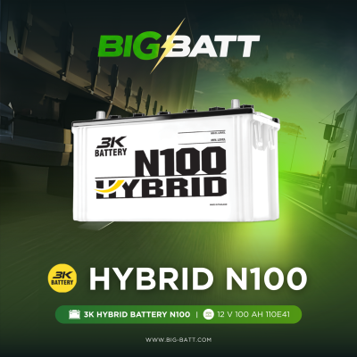 แบตเตอรี่ 3K HYBRID N100 (110E41) 100Ah