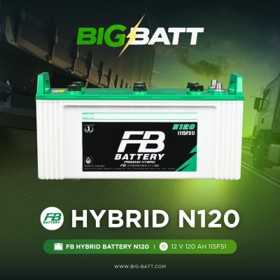 แบตเตอรี่ FB HYBRID N120 (115F51) 120Ah