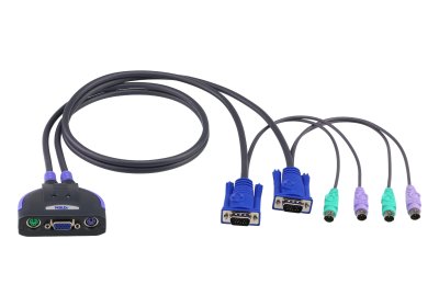 CS62S : ATEN 2-Port PS/2 VGA Cable KVM Switch (0.9m)