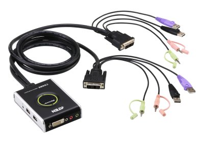 CS682 : ATEN 2-Port USB DVI/Audio Cable KVM Switch with Remote Port Selector