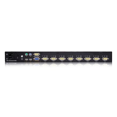 DL1908 : Kinan 19” Rack Mount Dual Rail 8 Port USB & PS/2 LCD KVM Switch