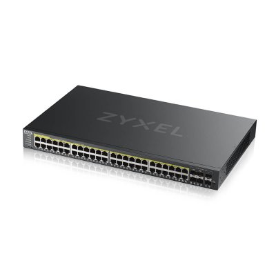 GS2220-50HP: Zyxel 48-Port GbE L2+ Managed PoE Switch with GbE Uplink (375W PoE Budget)