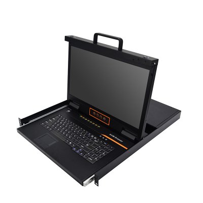 HT2808 : 18.5” 8 Port CAT5 LCD KVM over IP Switch 1-Local / 1-Remote Access