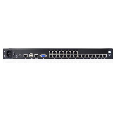 HT2824 : 18.5” 24 Port CAT5 LCD KVM over IP Switch 1-Local / 1-Remote Access