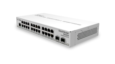 CRS326-24G-2S+IN : 24-Port Gigabit Switch with 2 SFP+ Cages | Server-Level Power in a Desktop Case