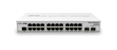 CRS326-24G-2S+IN : 24-Port Gigabit Switch with 2 SFP+ Cages | Server-Level Power in a Desktop Case