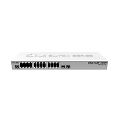 CRS326-24G-2S+RM : 24-Port Gigabit Switch with 2 SFP+ Cages | Dual Boot (RouterOS or SwitchOS), 1U Rackmount Case