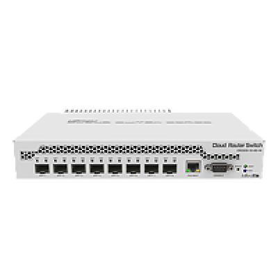 CRS309-1G-8S+IN : Desktop Switch with 1 Gigabit Ethernet Port and 8 SFP+ 10Gbps Ports