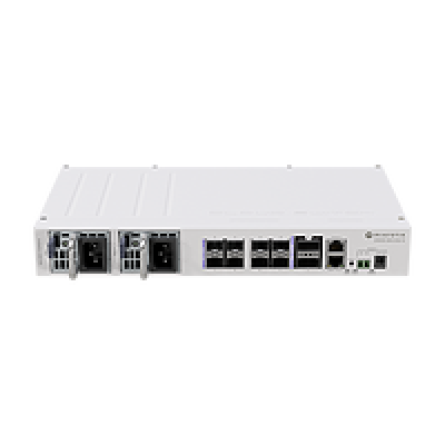 CRS510-8XS-2XQ-IN : Versatile 100 Gigabit Switch with Diverse Connectivity Options | Dual Hot-Swap Power Supplies