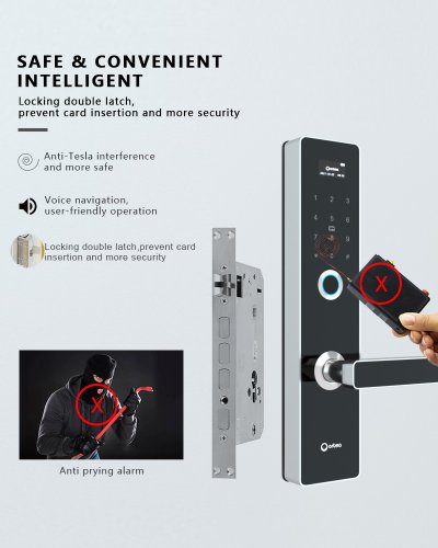 P8010 : Orbita Smart Lock – Digital Fingerprint Lock with 16-Digit Anti-Peeping Password