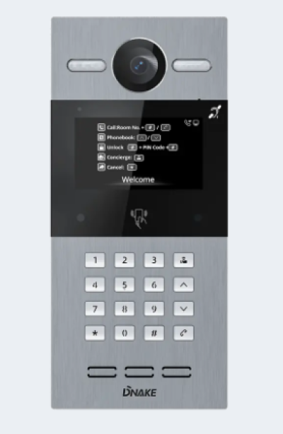 S215 : Dnake SIP Video Intercom Door Phone with 4.3” Display, Aluminum Panel & PIN Access