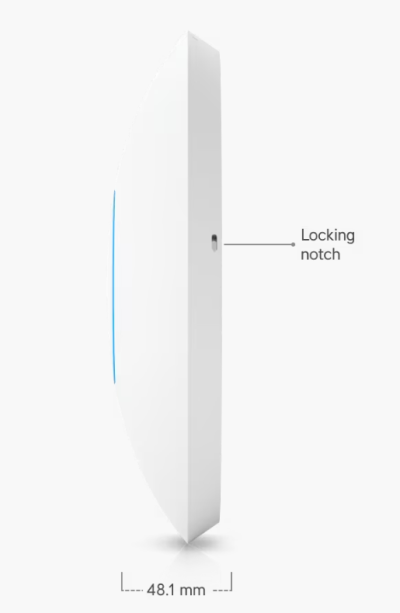 UniFi UAP-AC-HD enterprise WiFi 5 access point front view with LED ring indicator