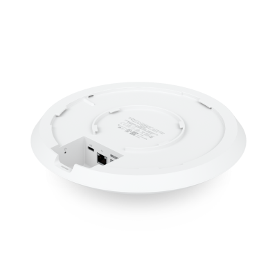 UniFi UAP-AC-HD rear Ethernet and PoE ports showing dual Gigabit LAN and USB port