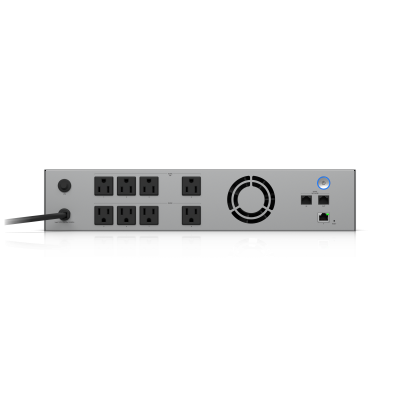 UPS-2U : UniFi Accessory — 1.44kVA managed rackmount UPS with 4 backup and 4 surge outlets, field-replaceable battery, and graceful shutdown support.