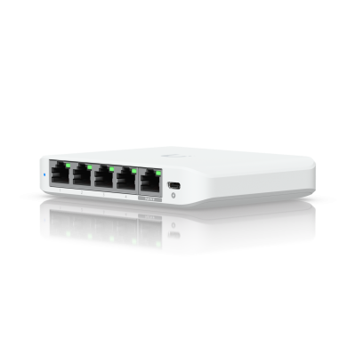 USW-Flex-2.5G-5 : Compact 5-Port 2.5G Switch with PoE and USB-C Power Options