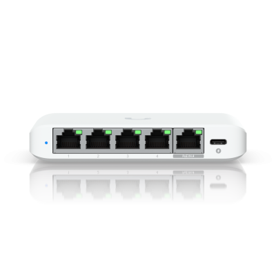USW-Flex-2.5G-5 : Compact 5-Port 2.5G Switch with PoE and USB-C Power Options