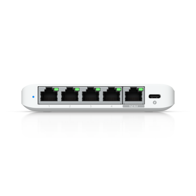 USW-Flex-2.5G-5 : Compact 5-Port 2.5G Switch with PoE and USB-C Power Options