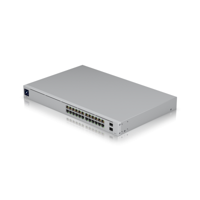 USW-Pro-24 : A 24-port, Layer 3 switch supporting 10G SFP+ connections with fanless cooling USW-Pro-24 : A 24-port, Layer 3 switch supporting 10G SFP+ connections with fanless cooling
