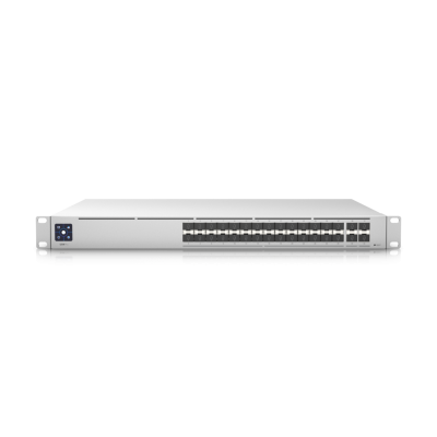 USW-Pro-Aggregation : A 32-port, Layer 3 switch made for high-capacity 10G SFP+ and 25G SFP28 connections