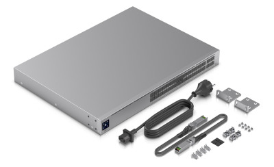 USW-Pro-Aggregation : A 32-port, Layer 3 switch made for high-capacity 10G SFP+ and 25G SFP28 connections