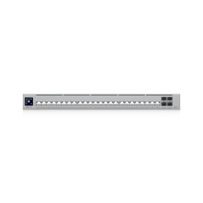 USW-Pro-HD-24 : Professional-grade, Layer 3 Etherlighting™ switch with (2) 10 GbE, (22) 2.5 GbE, and (4) 10G SFP+ ports.