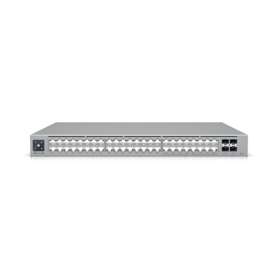 USW-Pro-Max-48-PoE ( 720W ) : A 48-port, Layer 3 Etherlighting™ switch with 2.5 GbE and PoE++ output