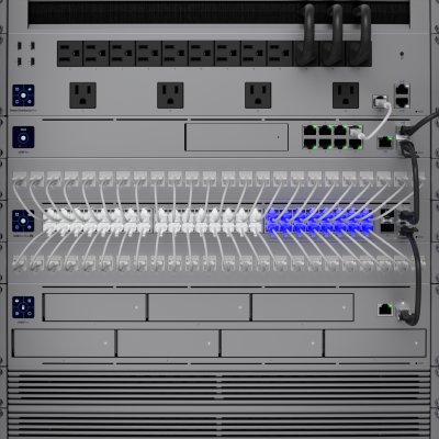 USW-Pro-Max-48-PoE ( 720W ) : A 48-port, Layer 3 Etherlighting™ switch with 2.5 GbE and PoE++ output