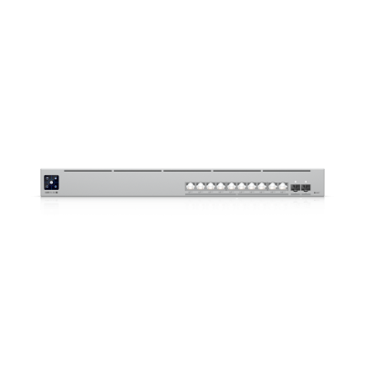 USW-Pro-XG-10-PoE (400W) : 1U, professional-grade 10-port, Layer 3 Etherlighting™ PoE+++ switch with (10) 10 GbE and (2) 10G SFP+ ports.