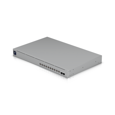 USW-Pro-XG-10-PoE (400W) : 1U, professional-grade 10-port, Layer 3 Etherlighting™ PoE+++ switch with (10) 10 GbE and (2) 10G SFP+ ports.
