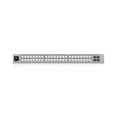 USW-Pro-XG-48-PoE (1080W) : Professional-grade, 48-port Layer 3 Etherlighting PoE+++ switch with (32) 10 GbE, (16) 2.5 GbE PoE, and (4) 25G SFP28 ports.