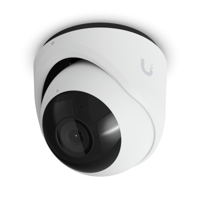 UVC-G6-Turret-W : 4K PoE AI Camera with Tamper Resistance and 3-Axis Flex Mount (White)