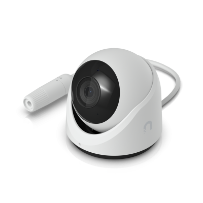 UVC-G6-Turret-W : 4K PoE AI Camera with Tamper Resistance and 3-Axis Flex Mount (White)