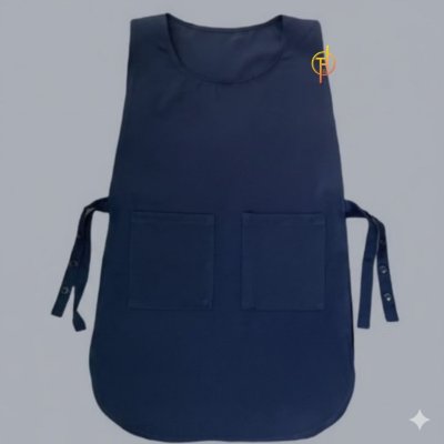 ผ้ากันเปื้อน สวมหัว สีกรม