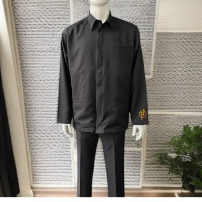 เสื้อแมสเซนเจอร์ ปกเชิ้ต สีดำ