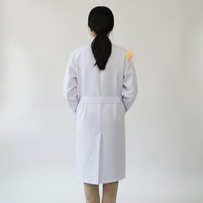 เสื้อกาวน์ยาว ปลายแขนหล่อบุ๊ง ( ติดเมจิกเทป )