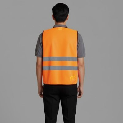 เสื้อกั๊กสะท้อนแสง สีส้ม