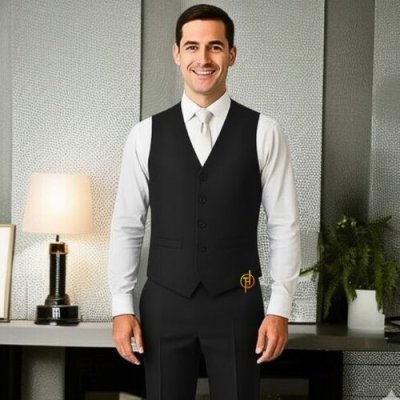 เสื้อกั๊ก สีดำ  ทรงผู้ชาย