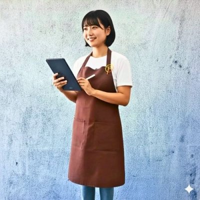 ผ้ากันเปื้อนเต็มตัว สีน้ำตาล