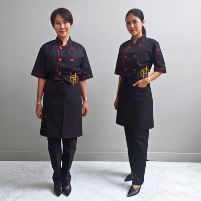 ผ้ากันเปื้อน ครึ่งตัวสั้น สีดำ หน้า37