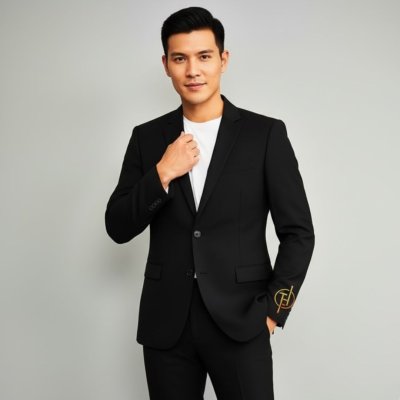 เสื้อสูท สากล สุภาพบุรุษ สีดำ