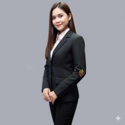 เสื้อสูทสากล สุภาพสตรี สีดำ