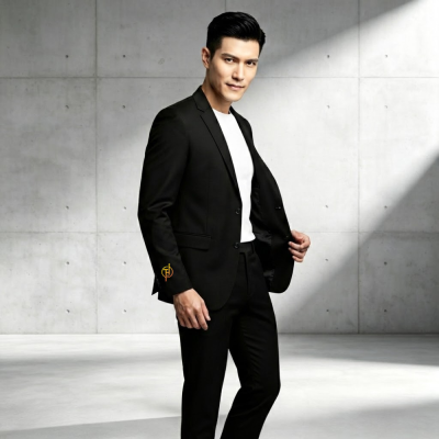 เสื้อสูทสากล สุภาพบุรุษ สีดำ
