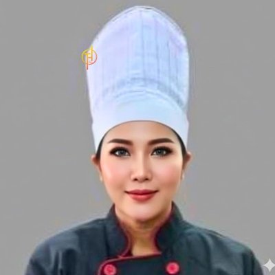 หมวกกุ๊ก สากล ทรงสูง สีขาวหัวเปิด