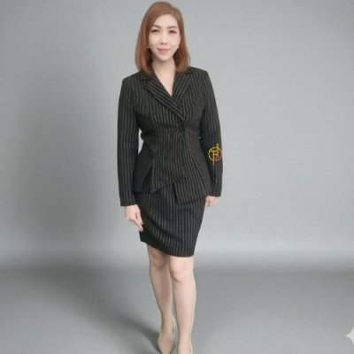 ชุดเดรส ลายริ้ว ดำ