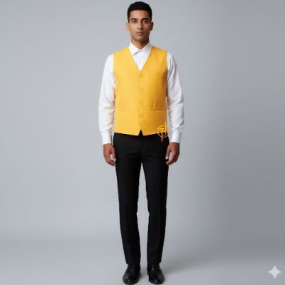 เสื้อกั๊ก สีเหลือง ทรงผู้ชาย เสื้อกั๊ก สีเหลือง ทรงผู้ชาย