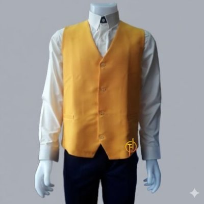 เสื้อกั๊ก สีเหลือง ทรงผู้ชาย