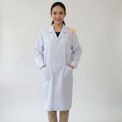 เสื้อกาวน์ยาว ปลายแขนหล่อบุ๊ง ( ติดเมจิกเทป )