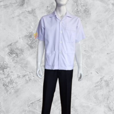 เสื้อกาวน์สั้น แขนสั้น ผู้ชาย