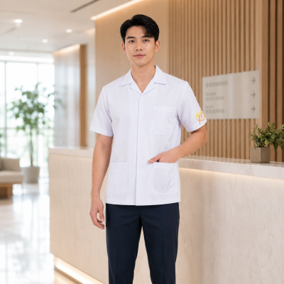 เสื้อกาวน์สั้น แขนสั้น ผู้ชาย
