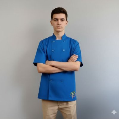 เสื้อกุ๊ก สากล คอจีน สีน้ำเงิน